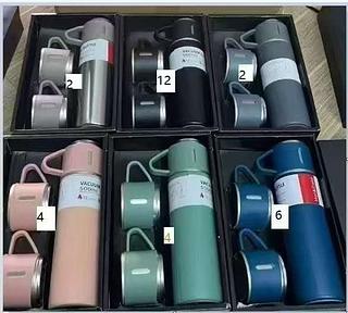 KIT GARRAFA TÉRMICA COM 3 XÍCARAS VACUUM