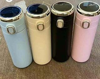 GARRAFA TÉRMICA CLICK COM TERMÔMETRO DIGITAL 420ml